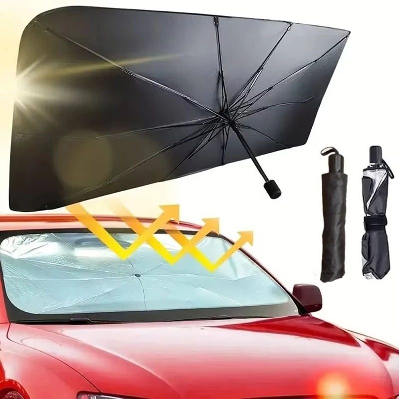 Car Sunshade Windshield Umbrella Foldable - Pelindung Matahari Mobil Serbaguna yang Praktis,
