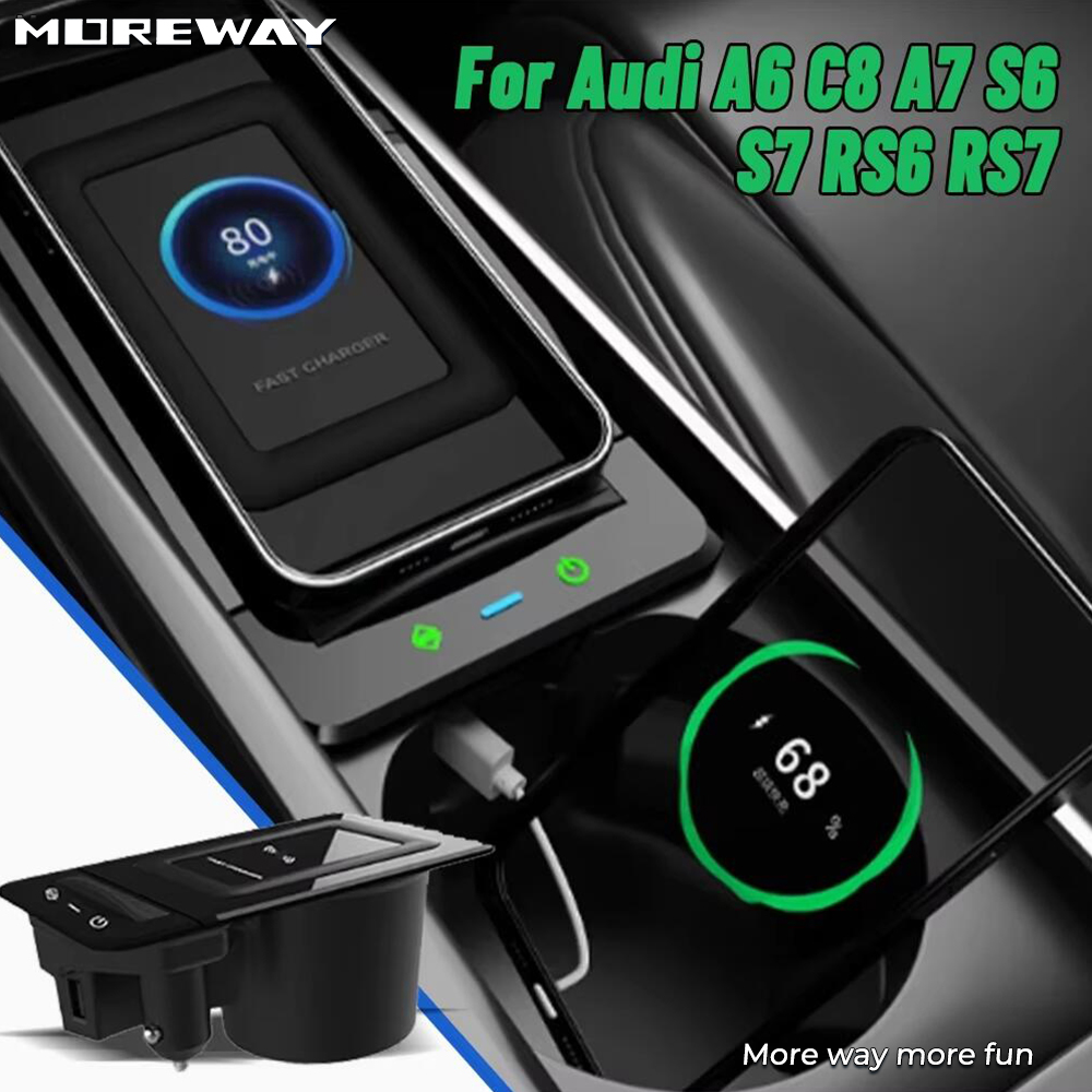 Wireless Car Charger Mount Fast Charging - Dudukan Ponsel Moreway Pengisi Daya Nirkabel