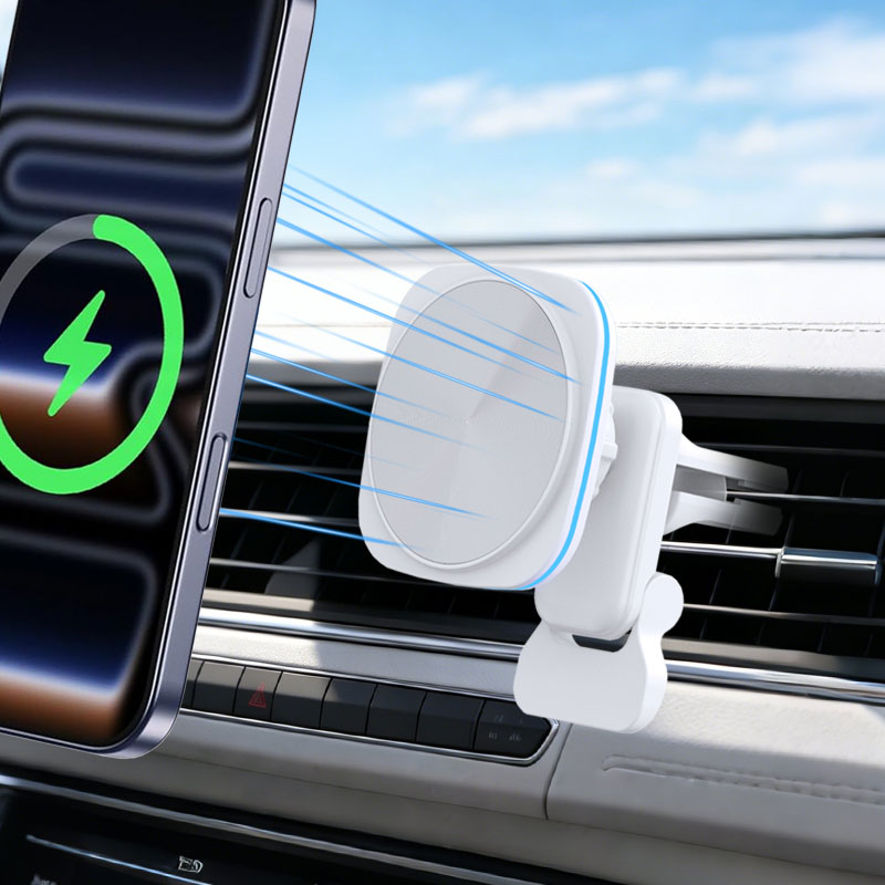Wireless Car Charger Mount Fast Charging - Pengisi Daya Nirkabel Magnetik Mobil 15W