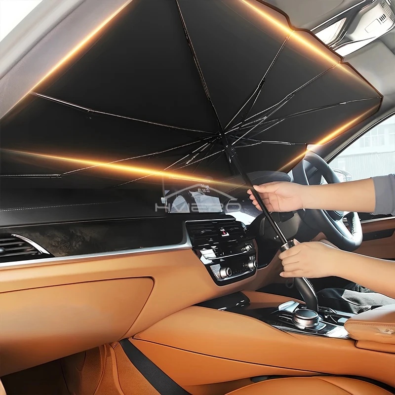 Isi Kaus Kaki Natal, Payung Pe - Car Sunshade Windshield Umbrella Foldable ulasan dan harga