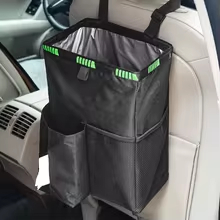 Kantong Sampah Mobil Hitam Tah - Waterproof Car Trash Can With Lid ulasan dan harga