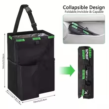 Kantong Sampah Mobil Hitam Tah - Waterproof Car Trash Can With Lid ulasan dan harga