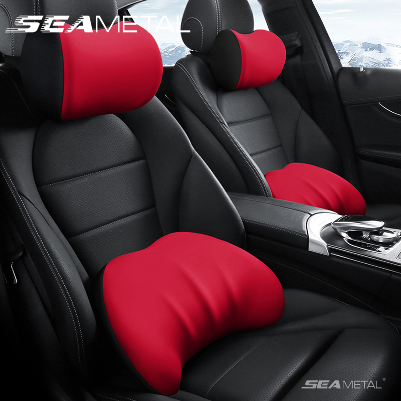 SEAMETAL bantal sandaran kepal - Memory Foam Car Neck Pillow Lumbar Support ulasan dan harga