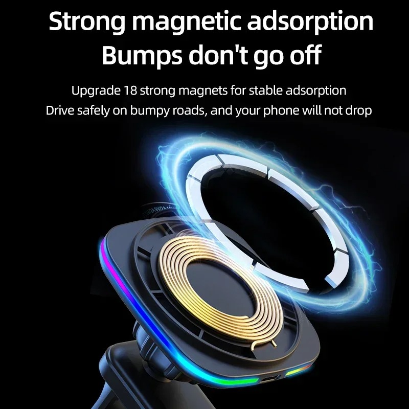 Pengisi Daya Nirkabel Magnetik - Wireless Car Charger Mount Fast Charging ulasan dan harga